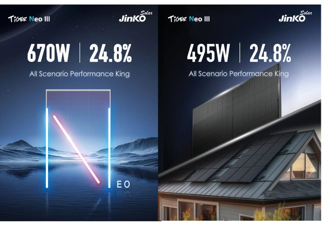 JinkoSolar Launches World’s Most Powerful Residential and Utility Solar Panels Tiger Neo 3.0