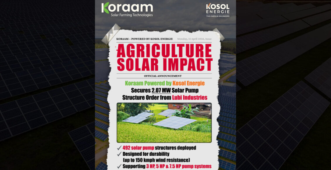 Kooram Agriculture Solar Pump Order