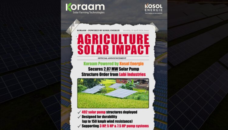 Kooram Agriculture Solar Pump Order