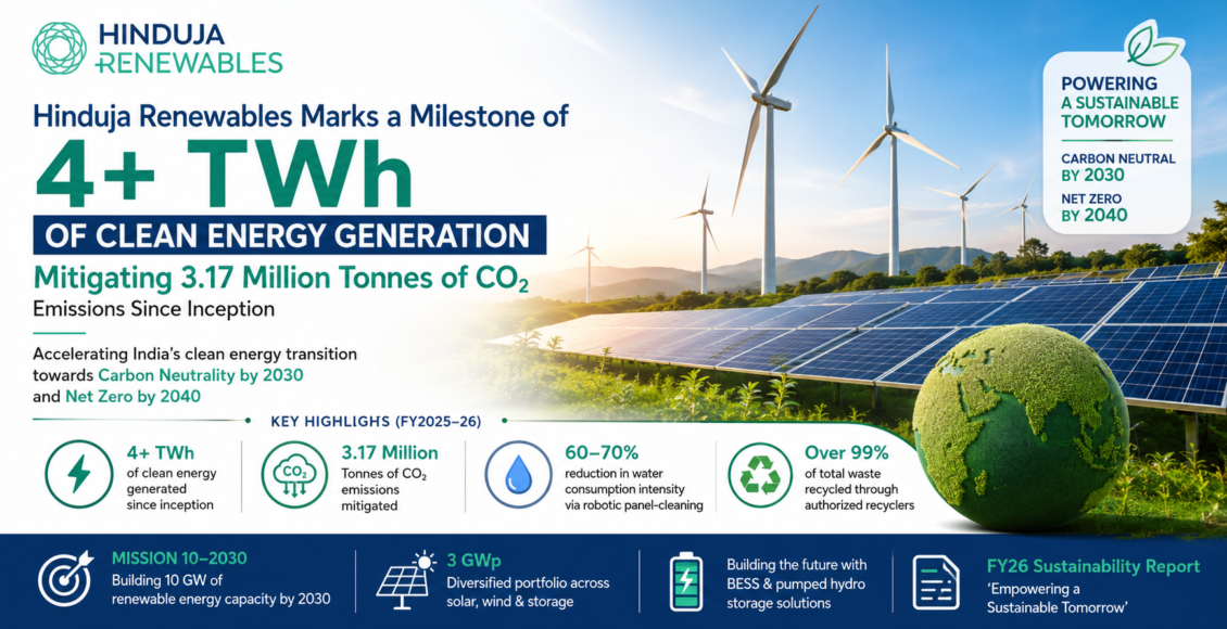 Hinduja Renewables clean energy milestone